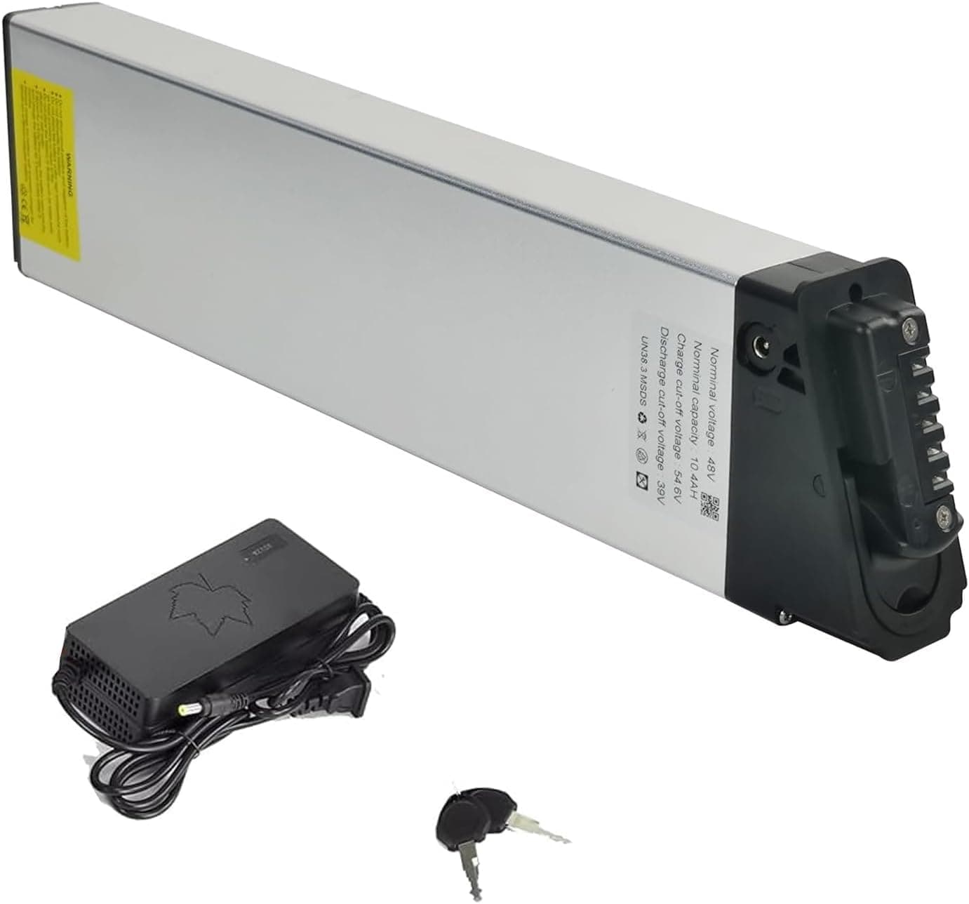 36V 10.4Ah Folding Ebike Lithium Ion Battery 36 Volt Built in Electric Bike Batteries Pack with Charger BMS 20A for 500w 750w Motor Foldable Electric Bike Batteries