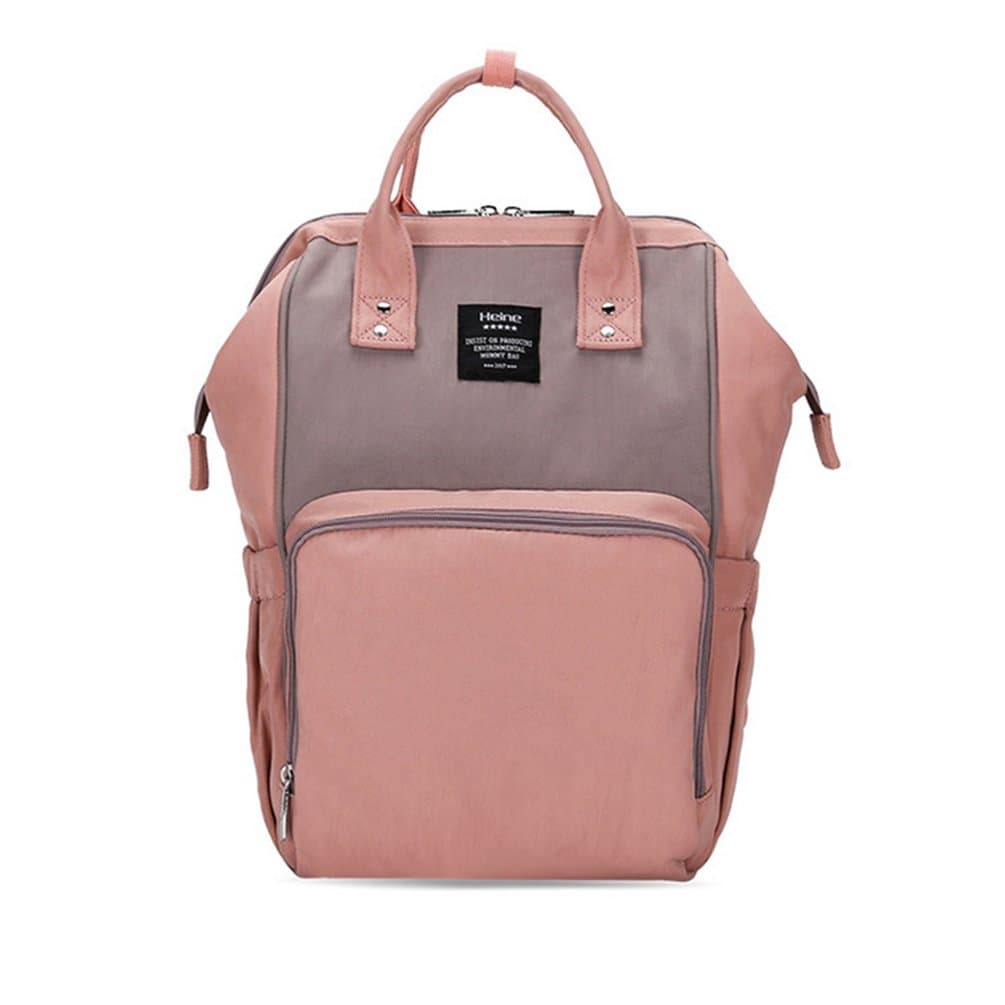 MISENSE Waterproof Multi-functional large-capacity backpack mother bag fashion out of the handbag baby bag (pink)