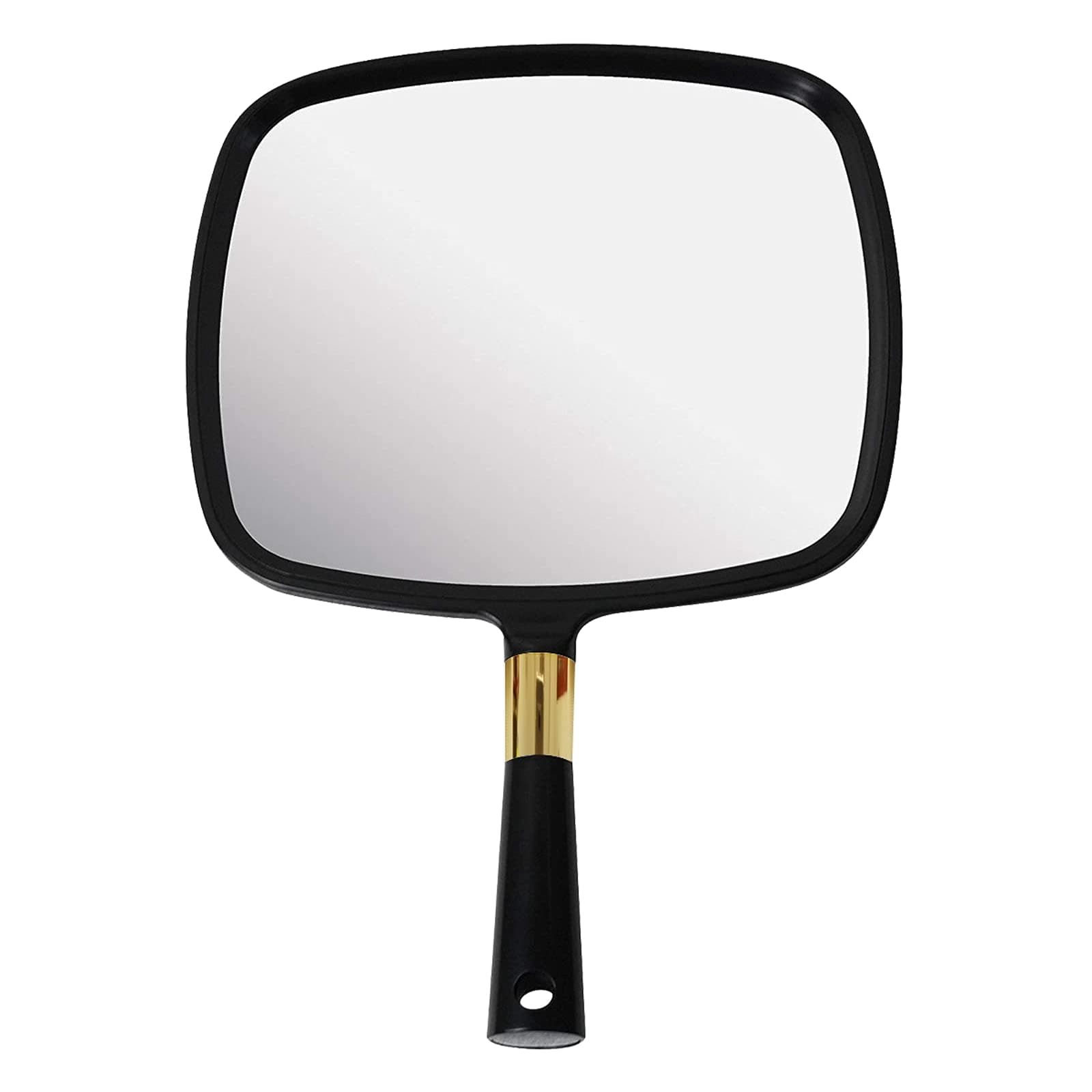 Snowflakes Hand Mirror, Large and Comfy Handheld Mirror with Handle for Salon (Black)