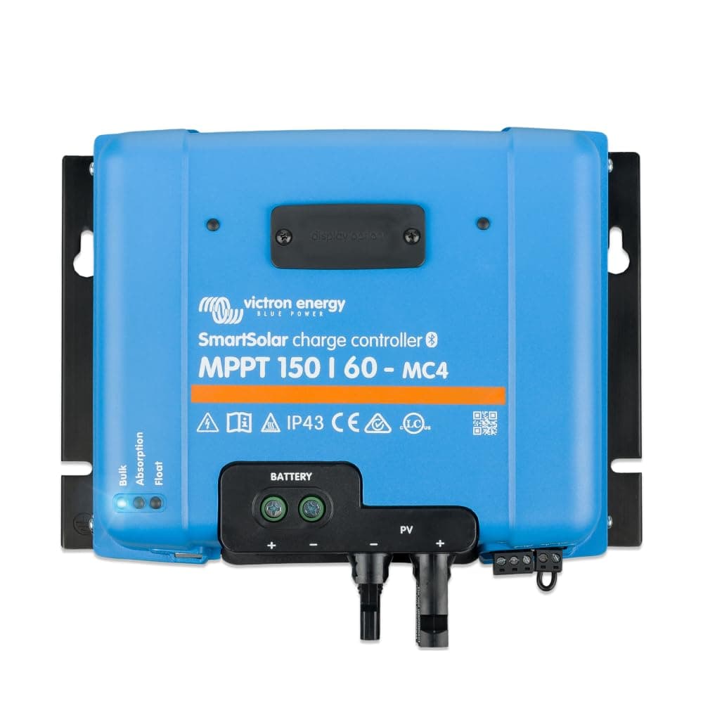 SmartSolar MPPT MC4 Compatible Solar Charge Controller (Bluetooth) - Charge Controllers for Solar Panels - 150V, 60 amp, 12/24/36/48-Volt