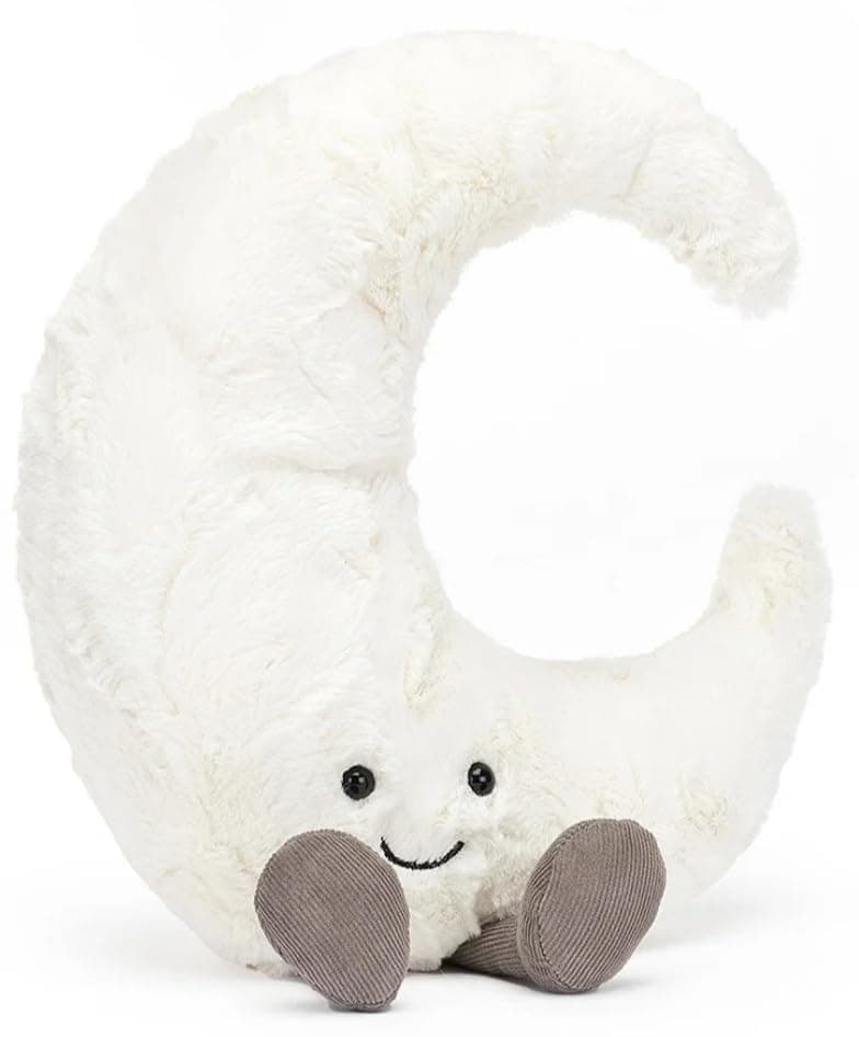 White Crescent Moon Collectable Plush Decoration