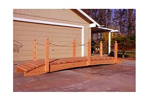 12 ft. Span Garden Bridge w Single Rail (12 ft. Single Rail Sealed with Lights)