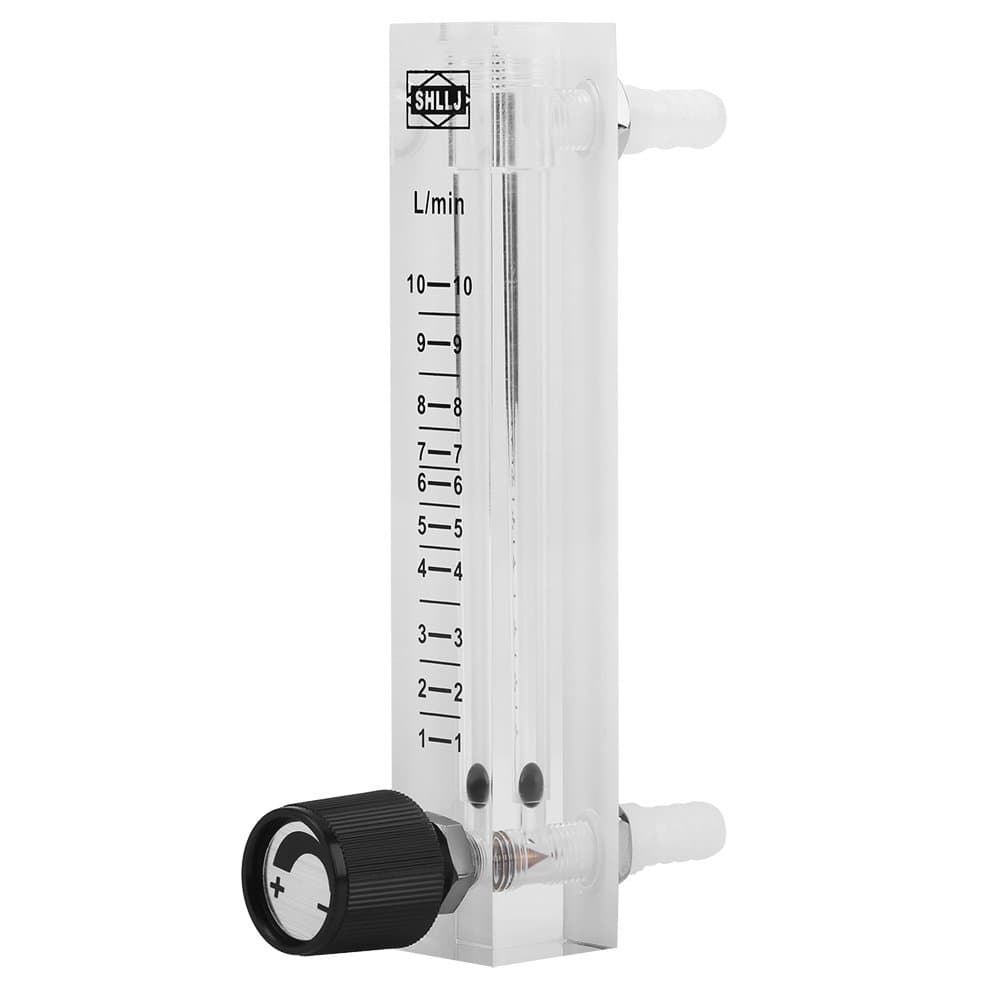 – Gas Flow Meter, LZQ-7 Flow Meter 1-10LPM Flow Meter with Control Valve for Oxygen/Air/Gas