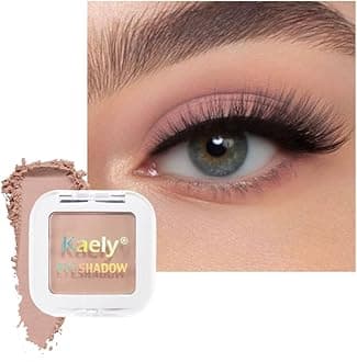 Pressed Single Eyeshadow Makeup, Little Beige Dress Matte Highly Pigmented Monochrome Eye Shadow Palette, Waterproof Neutral Powder Mini Eyeshadow, sombras para ojos, Lightweight Blendable, 19