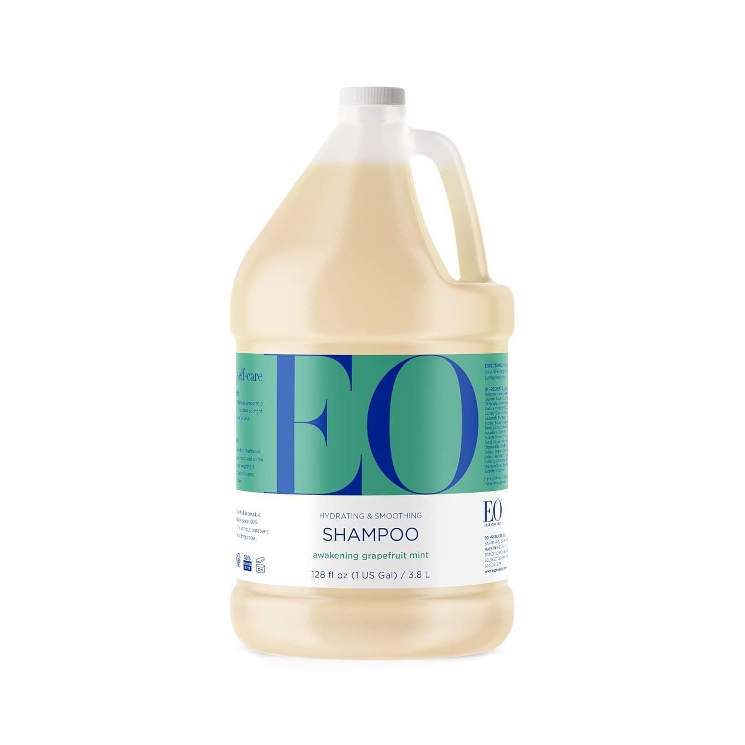 EO Shampoo Refill, 1 Gallon, Grapefruit and Mint, Hydrating & Moisturizing Hair Shampoo, Sulfate Free & Paraben Free Hydrating & Moisturizing For All Hair Types