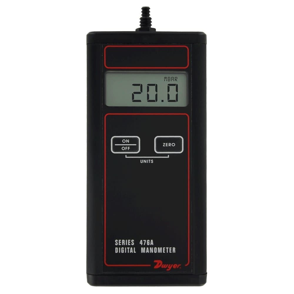Dwyer® Single Low Pressure Digital Manometer Handheld, 476A-0, -20-0-20 Inc