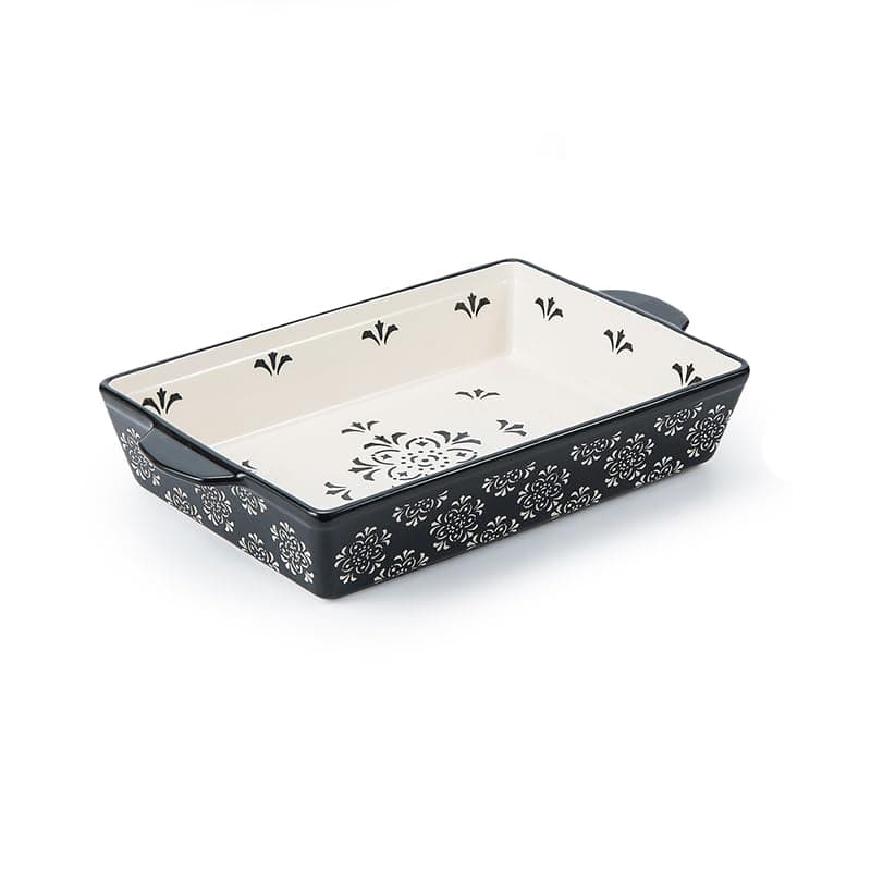 Casserole Dish, 9x13 Baking Dish, Nonstick Ceramic Baking Pan with Handles, Black