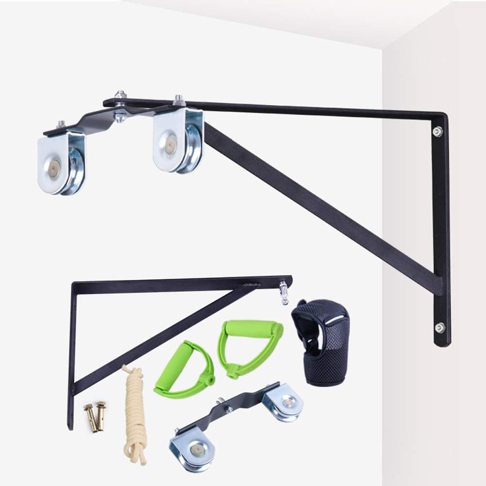 Shoulder Exercise Pulley Wall Mount Bracket Shoulder Pulley Wall Bracket Fixed Wall Support(two stainless steel pulley)
