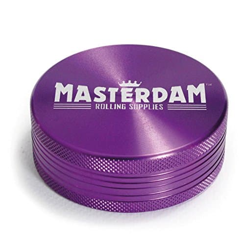 Masterdam Grinders 2-Piece Anodized Aluminum Herb Grinder - Large 2.5-Inch Purple