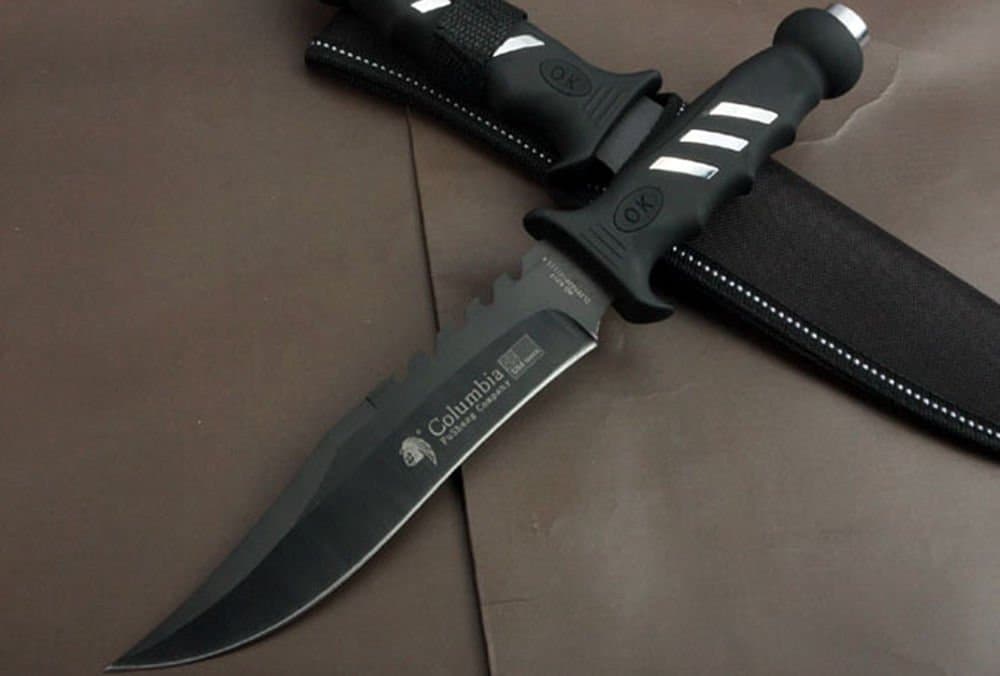 REGULUS KNIFE sheath knife black block pattern handle full tongue structure NO.SA 18 [parallel imported goods]