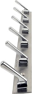 DOCOSS Stainless Steel Wall Hooks for Hanging Cloth and Towel Hangers for Wall Hook,Door Hangers,Hook Rail Pack of 2, Silver