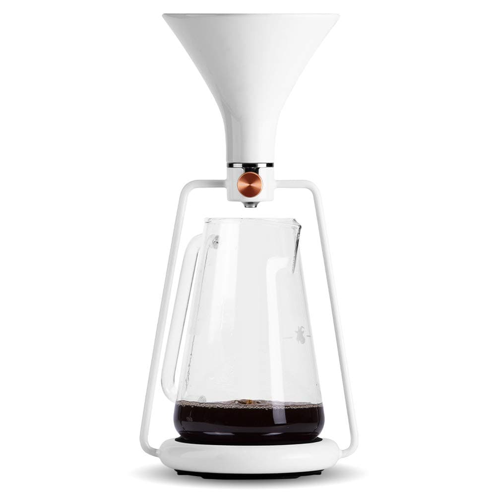 GINA Smart Coffee Brewer,3 Brewing Methods Pour Over, Immersion & Cold Drip with Precision Control, Integrated Scale & Brewing App -750ml Capacity,Color-White