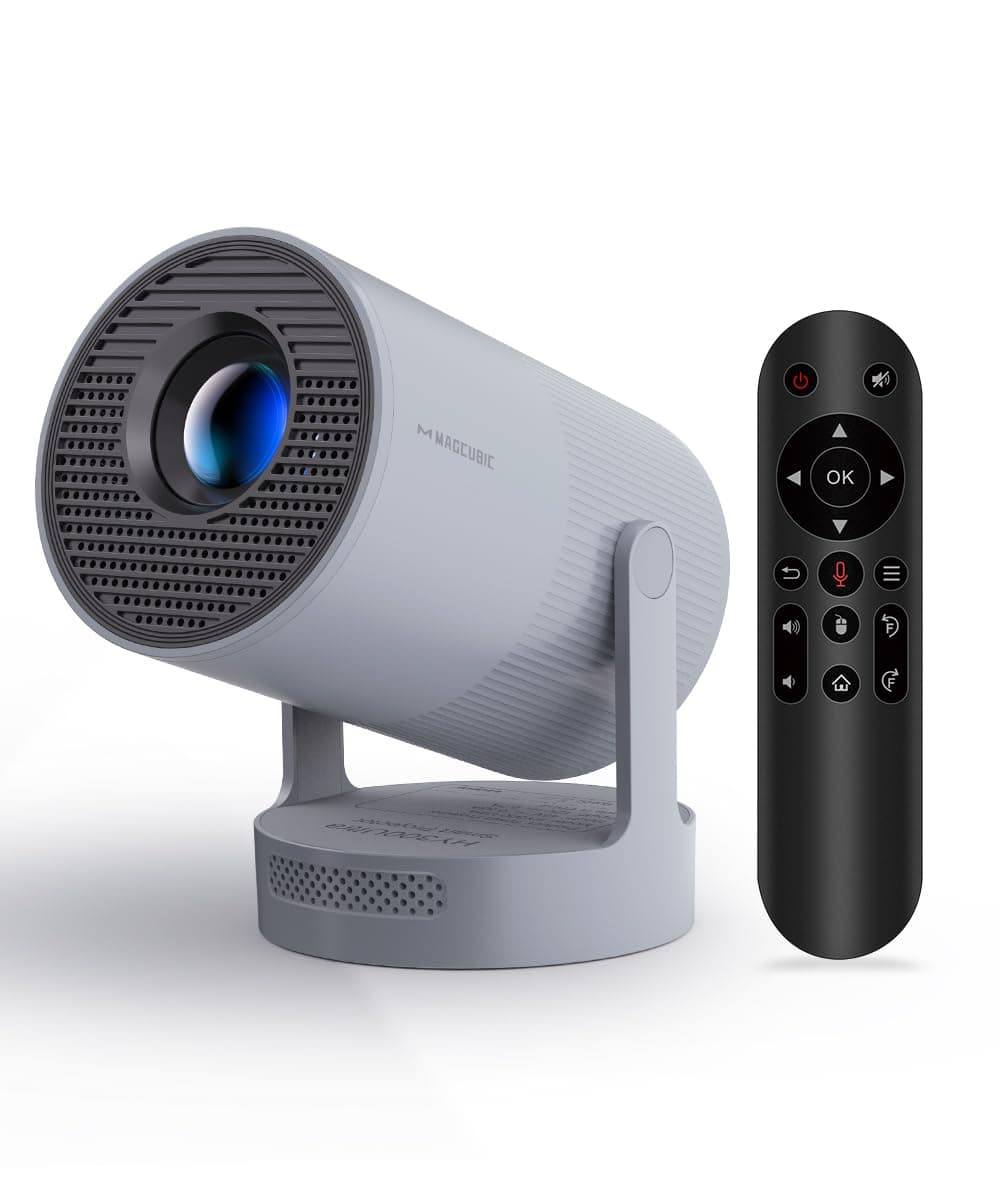 【Electric Focus】Magcubic Mini Projector 4K Support, Smart Projector with WiFi 6 and Bluetooth 5.4, 5W Soundbase Speaker, 180° Rotation, Portable Proyector for Home Theater