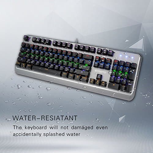 Mechanical Gaming Keyboard – Mechanist Macro Software Blue Switch 9 Modes Multicolor Led Backlight Gaming Keyboard Metal Body with 8 Extra Silent Black Switches for Professional Gamers