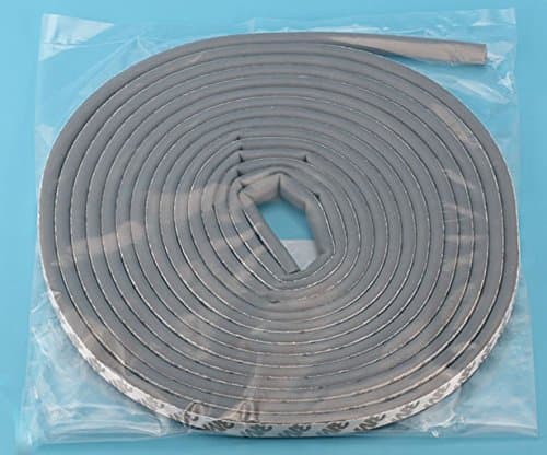 Silicone Rubber Weather Stripping for Doors and Windows, Multi-hole D Shaped Flexible Ageing-resistant Soundproof Collision Avoidance Weatherstrip 3M Self Adhesive Sealing Strip Tape, 1/2 in x 9/16 in x 19.6 ft (Gray)