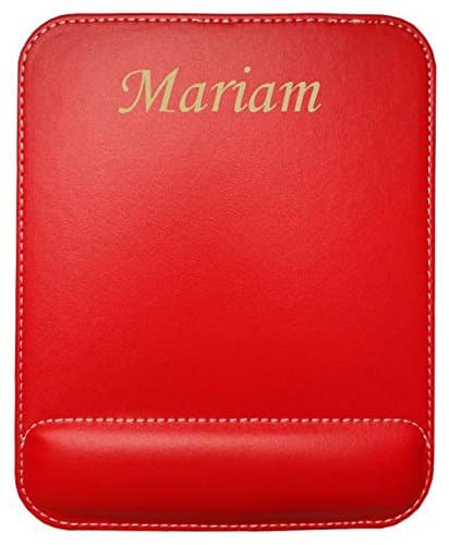 Personalized leatherette mouse pad with text: Mariam (first name/surname/nickname)