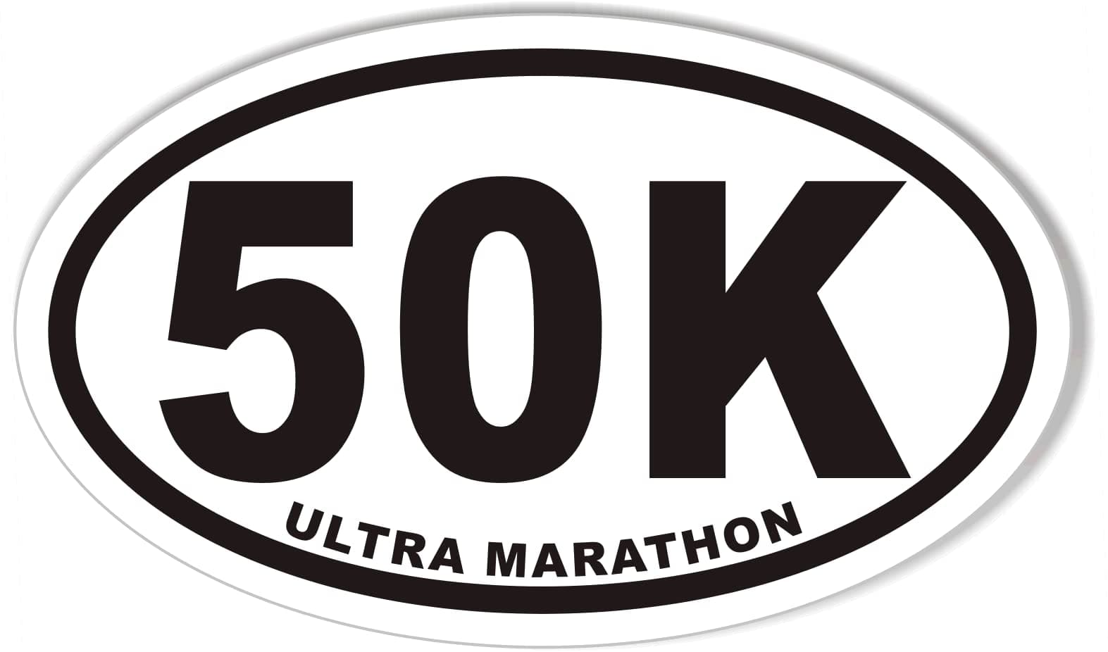 50K Ultra Marathon Oval Sticker