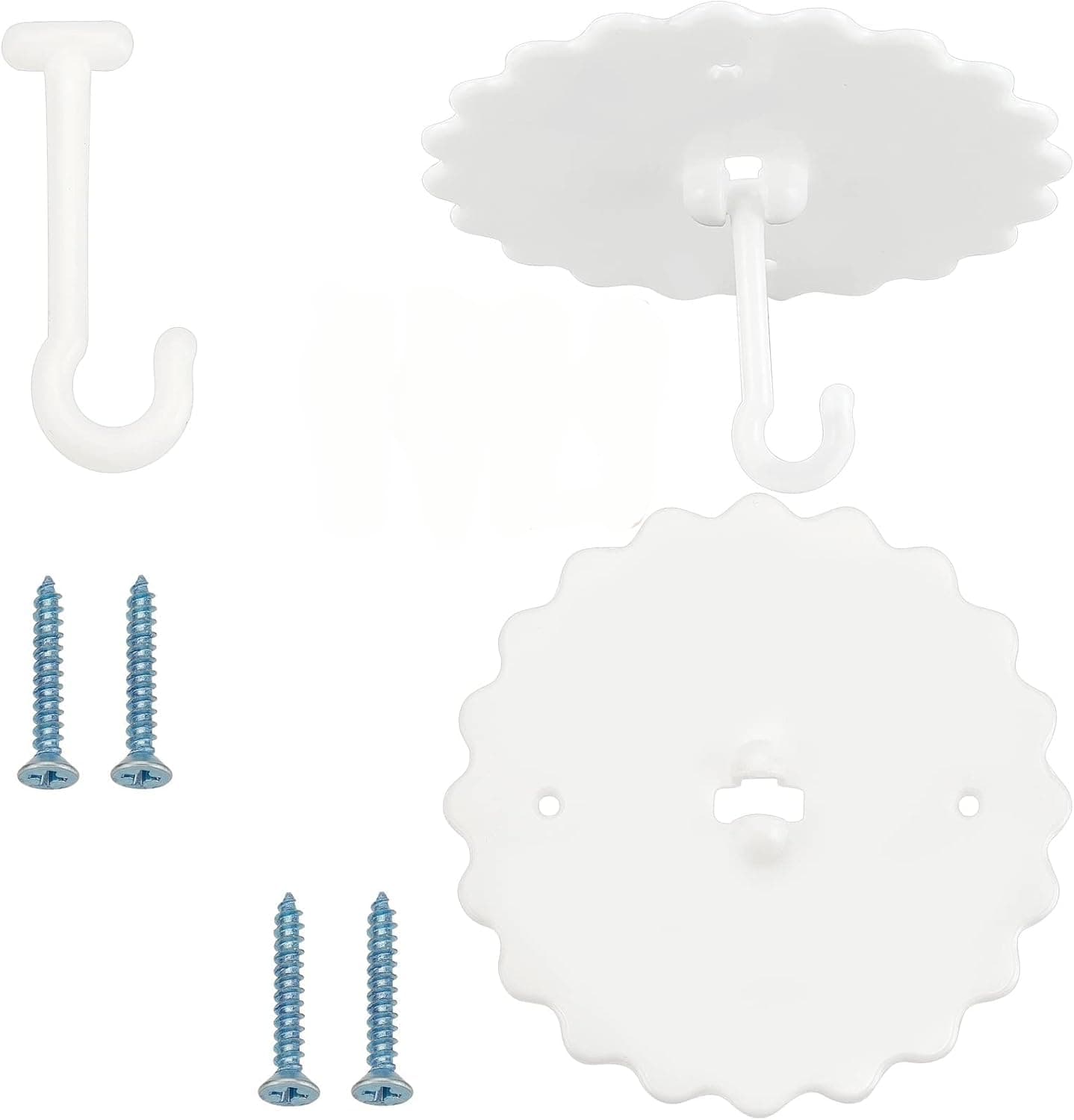 GORGECRAFT 2 Set Ceiling Mosquito Net Hooks Bunk Bed Hanger Hook Super Glue Dome Mosquito Net Hanger Base with Screws Ceiling for Hanging Light Canopy Bedding Accessories