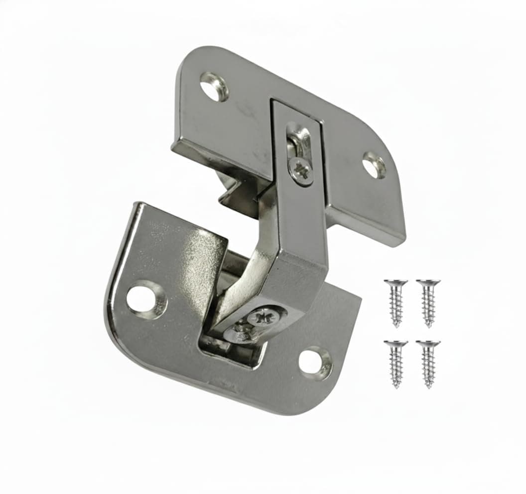Heavy Duty Adjustable Concealed Pie-Cut Corner Cabinet Door Hinge, Full Inset, Nickel-Plated, 78° Opening Angle