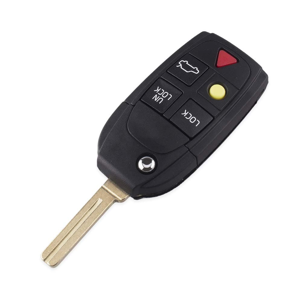 New Replacement 5 Buttons Remote Flip Folding Key Shell for Volvo XC70 XC90 V50 V70 S60 S80 C30 Fob Car Key Case