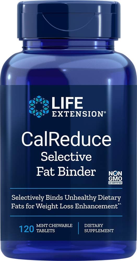 Life Extension Calreduce Selective Fat Binder 120 Chewable Tablets