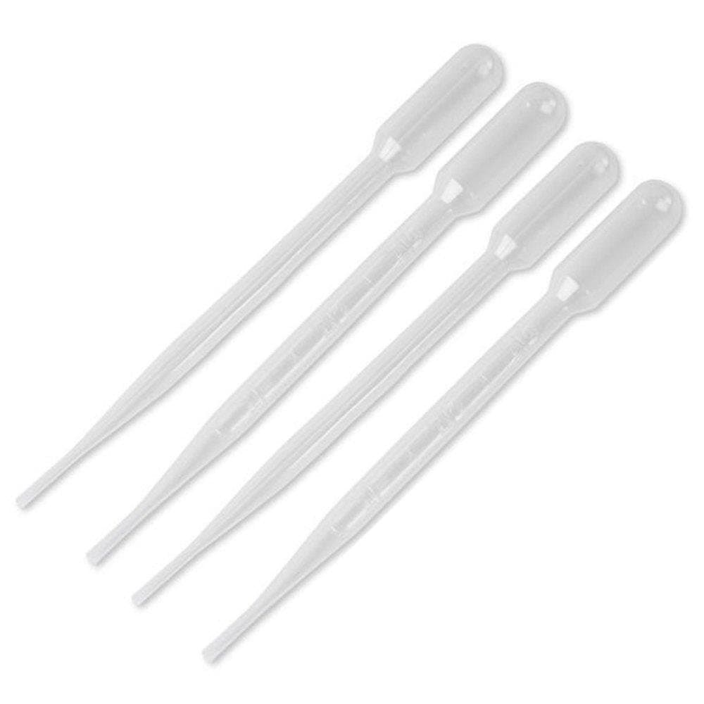 EC2BUY 100 pcs 0.2ml Plastic Squeeze Transfer Pipettes Suitable Mini Cakes, Children's Painting, Kitchen, Family Day, Party