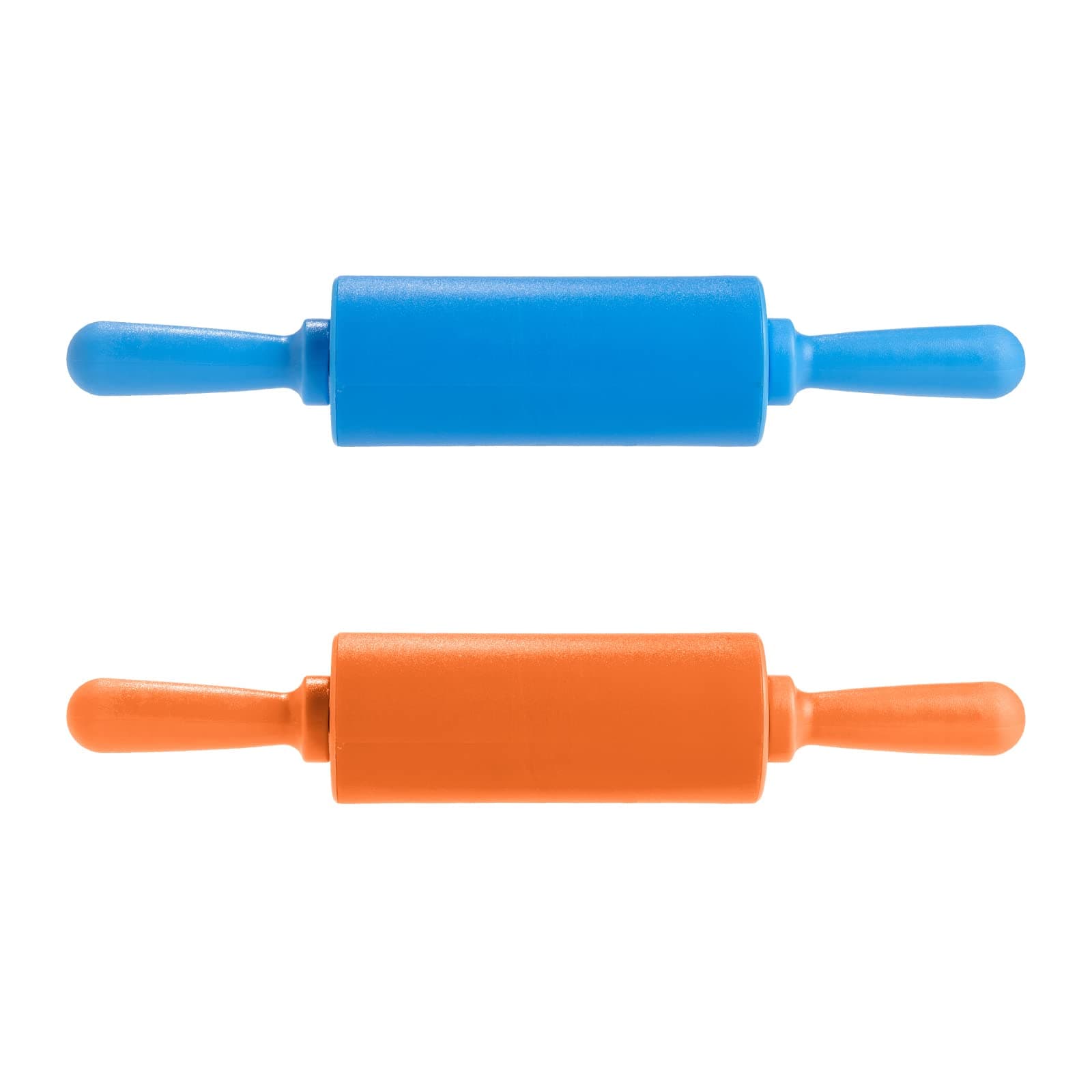 NUOMIKids Rolling Pins for Baking Playdough 2 Pack Non-Stick Silicone Small Rolling Pins for Home Kitchen,Random Colors