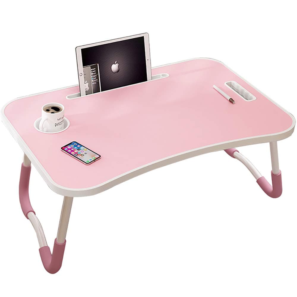 Aitmexcn Foldable Portable Standing Laptop Table (B-Pink)
