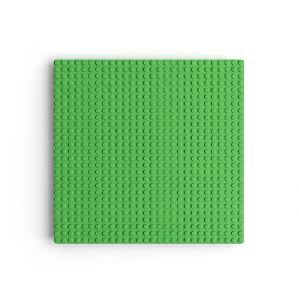 Edu Toys Base Plastic Plate Board 32 x 32 Pegs/Dots for Classic Building Blocks Bricks Compatible with All Brands - Green