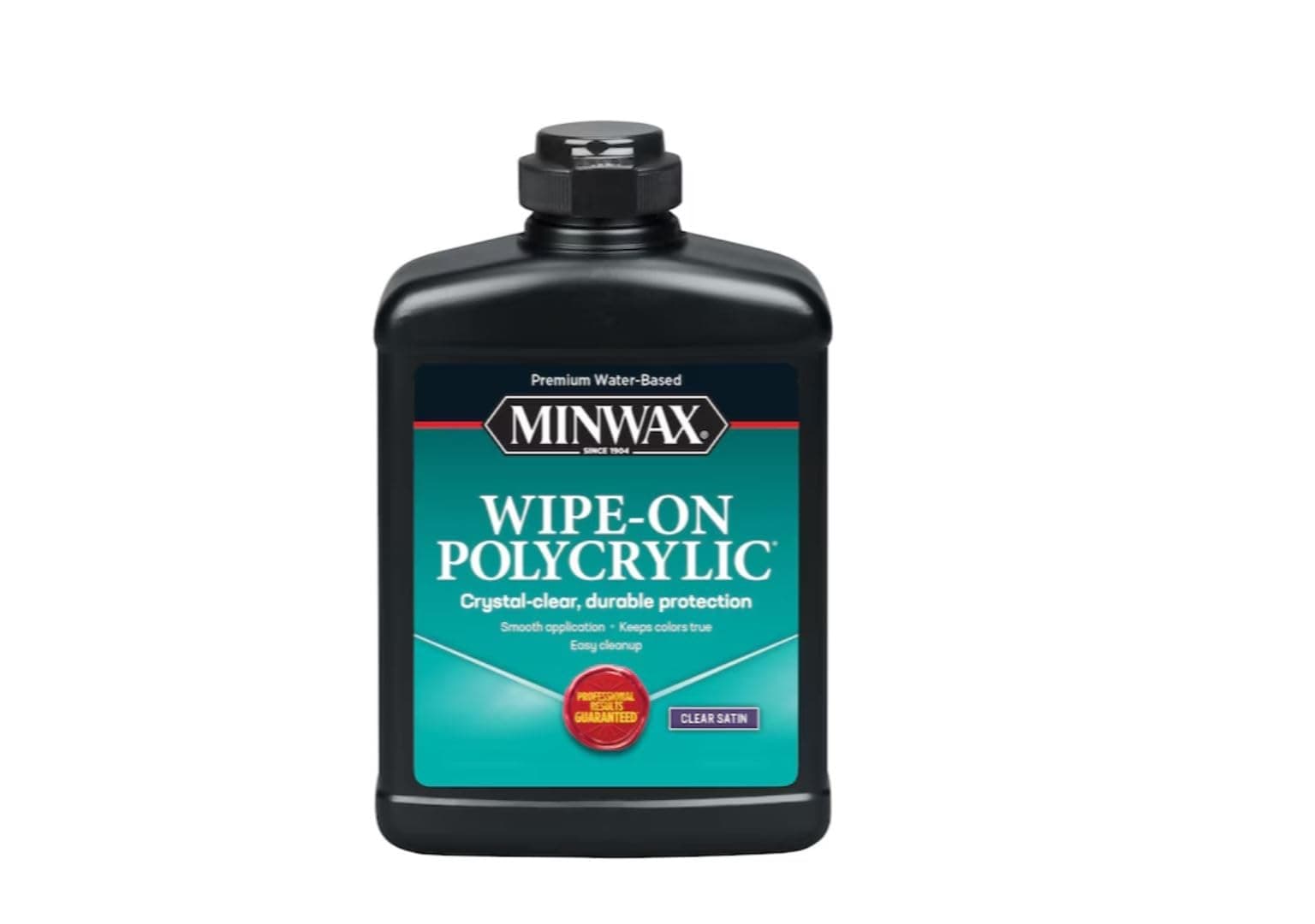 Minwax Water-Based Wipe-On Polyurethane, Satin, 1 Pint
