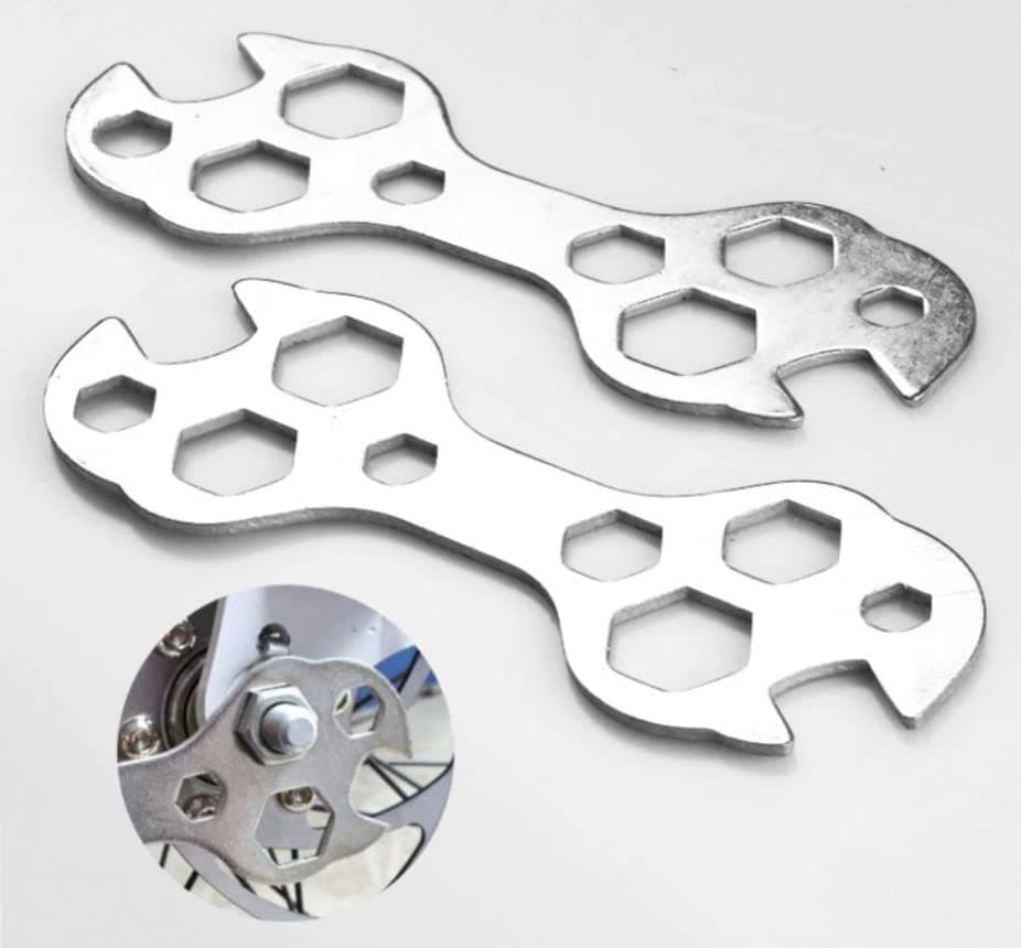 fiXte® Multipurpose Bike Wrench,Bike Repair Tool Kit, Multi-Function Steel Bicylce Cycle Mountain Bike Wrench,Galvanized Steel Spanner,10 in 1 Wrench Tool,Simple Type Wrench,Mini Wrench Tools