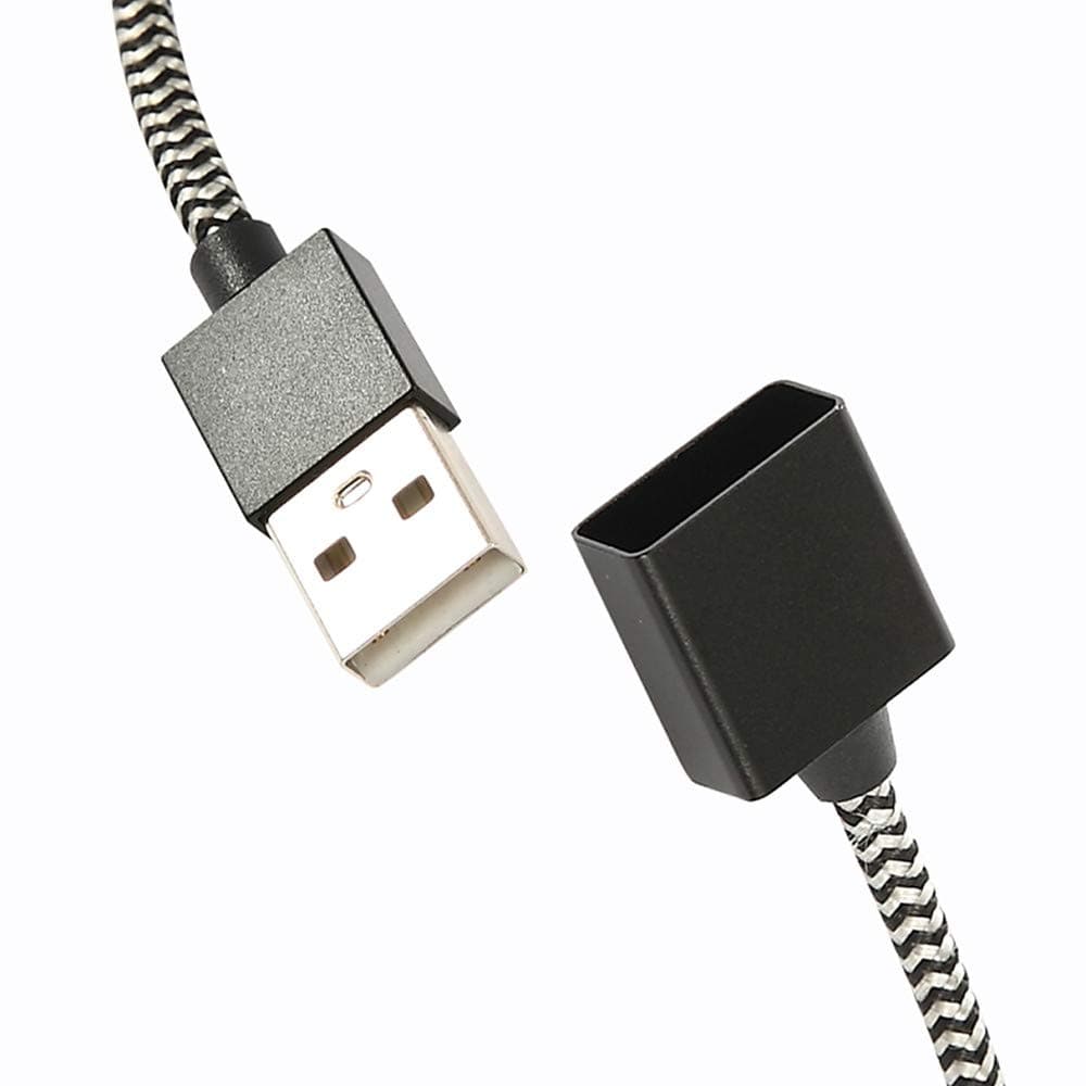 [2 - Pack, 2.6ft ] Nylon Braided Magnetic USB Charger Cable. (Black)