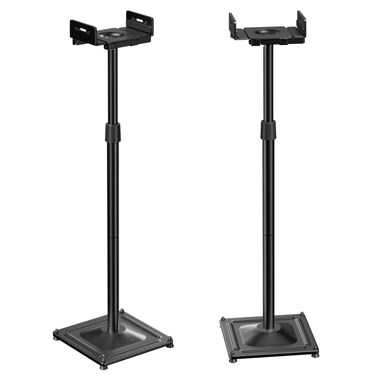 Universal Speaker Stands Height Adjustable Extend 18" to 44" Holds Satellite & Bookshelf Speakers (ie. Bose Polk Samsung Sony JBL PA DJ Klipsch) up to 11lbs -1 Pair