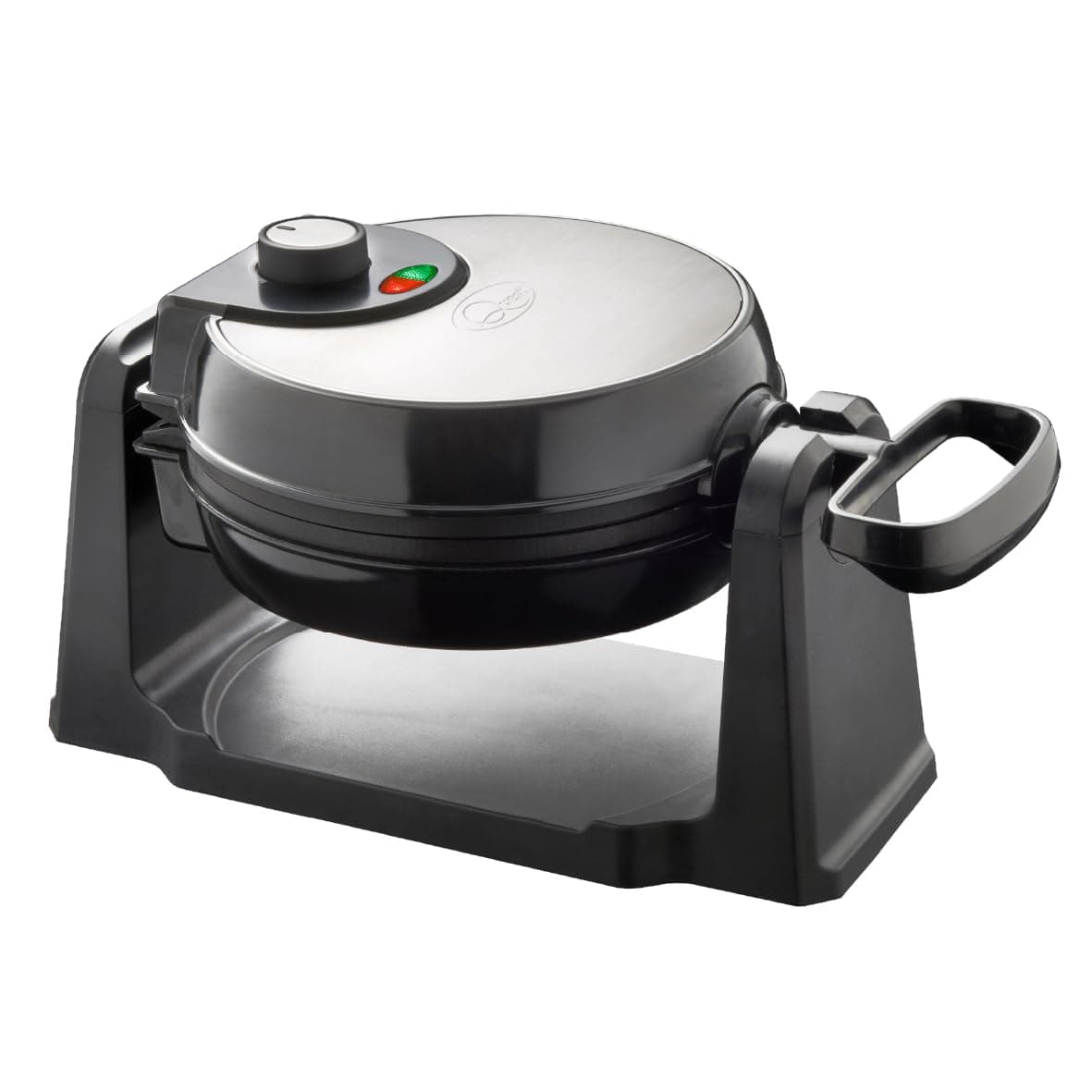 Quest Rotating Belgian Waffle Maker/Non Stick Waffle Machine/Temperature Control / 180° Rotating Waffle Iron/Cooks up to 4 Round Waffles / 1000W (35969)