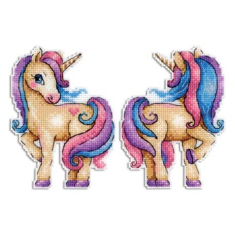 WizardiMagic Unicorn - Counted Cross-Stitch Double-Sided kit on The Plastic Canvas. MP Studia SR-317
