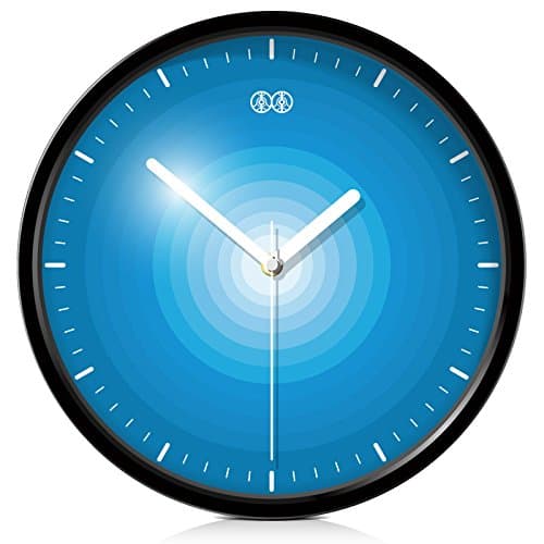 DIDADI Wall Clock Art wall clock living room wall chart mute is simple and stylish modern creative personality Quartz watches, 12", black paint aluminum Jong-box