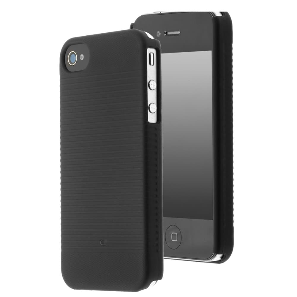 Black Rubberized CASE + Belt Clip Holster for iPhone 4 by SportyGigabite