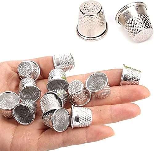 15 PCS Sewing Thimble Finger Thimble Metal Sewing Protector for DIY Crafts(19×18mm） (15 PCS)