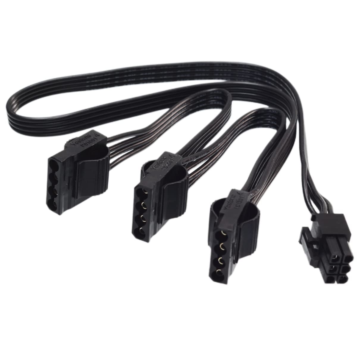 for EVGA Modular PSU Hard Drive HDD Power Adapter Cable 6 Pin to 3X 4 Pin Power Cable only for EVGA G1/G1+/G2/G3/G5/GS/GA/GM, B2/B2/BQ, P2/1000PS/T2, Supernova nex650g/ 450GM/550GM