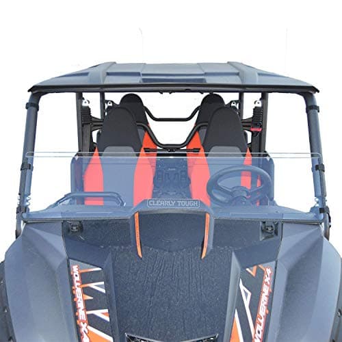 Yamaha Wolverine X4 / X2 Windshield - Half -SCRATCH RESISTANTPremium polycarbonate w/Scratch Resistant Hard Coat.Made in America!!