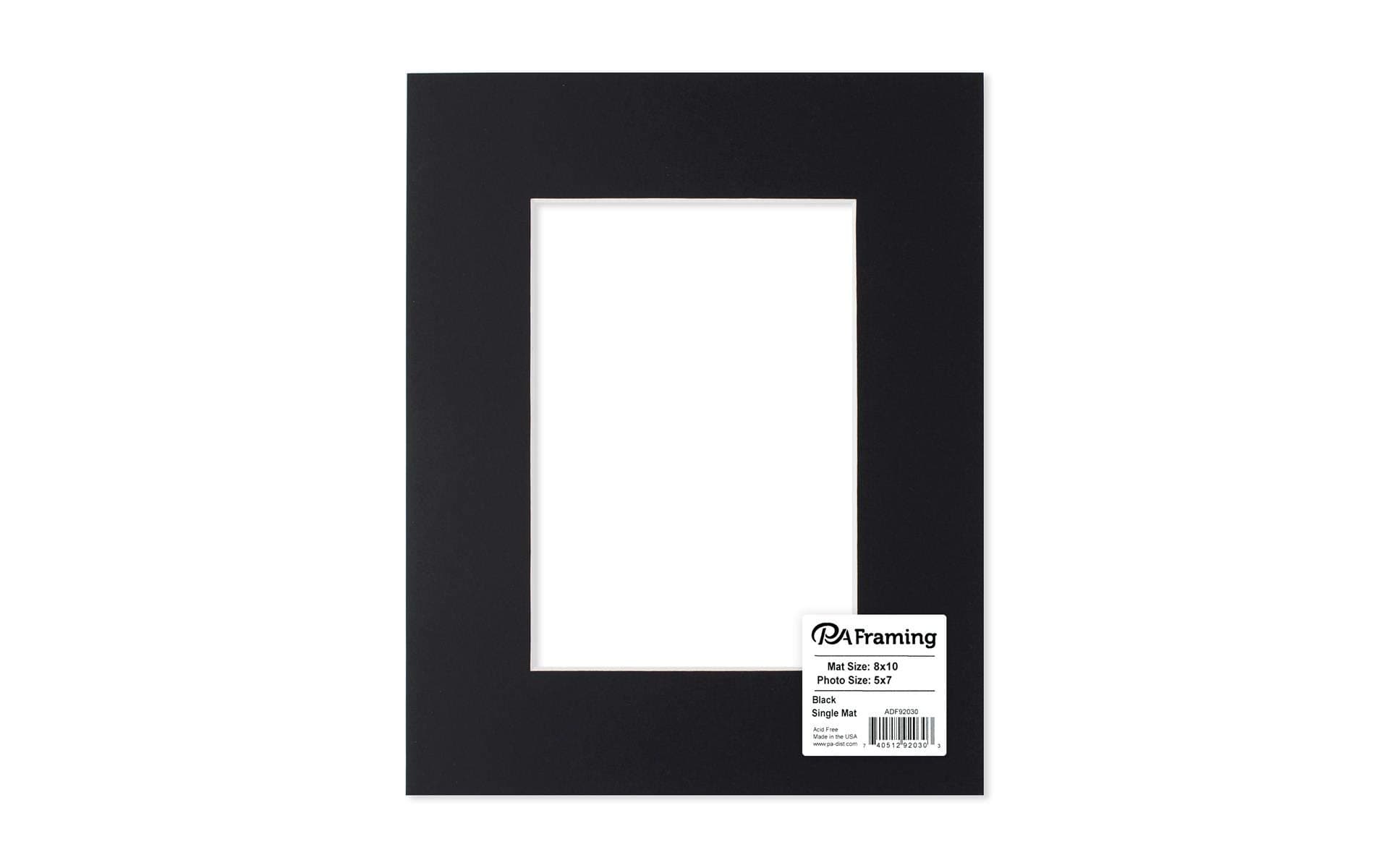 ADF Mat 8x10/5x7 WhtCore Black