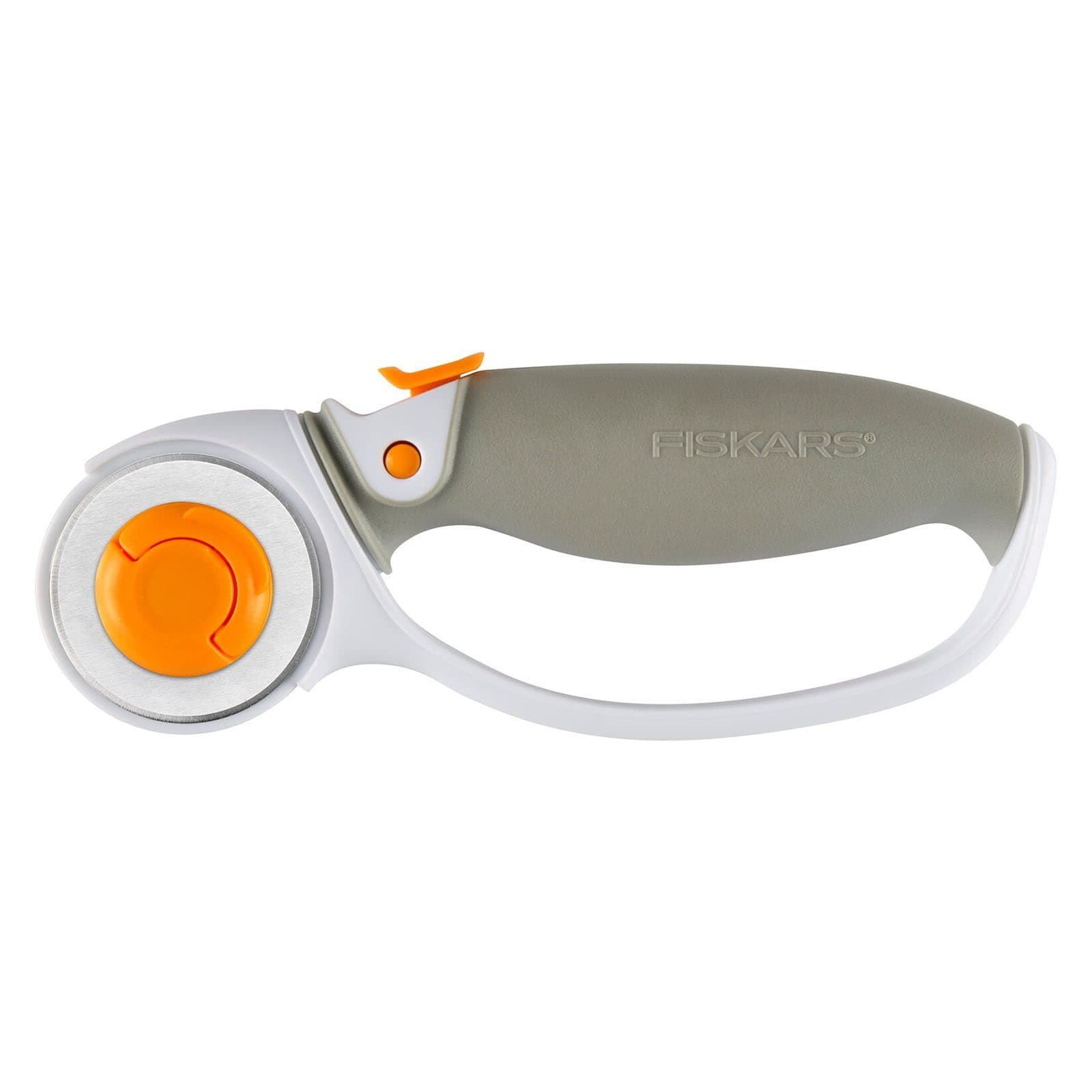 Fiskars Rotary Cutter Ø45 mm Loop Titanium Easy Blade Change, With Comfort Handle, Titanium Carbide, Orange/White, 1003861