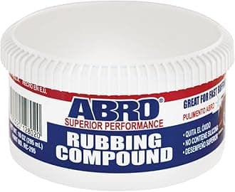 ABRO Superior Performance Automotive Rubbing Compound for Oxidized Finishes, Buff, Shine, Smooth, & Clean, Scratch Remover for Vehicles, Boats, & Bikes - 10 oz.
