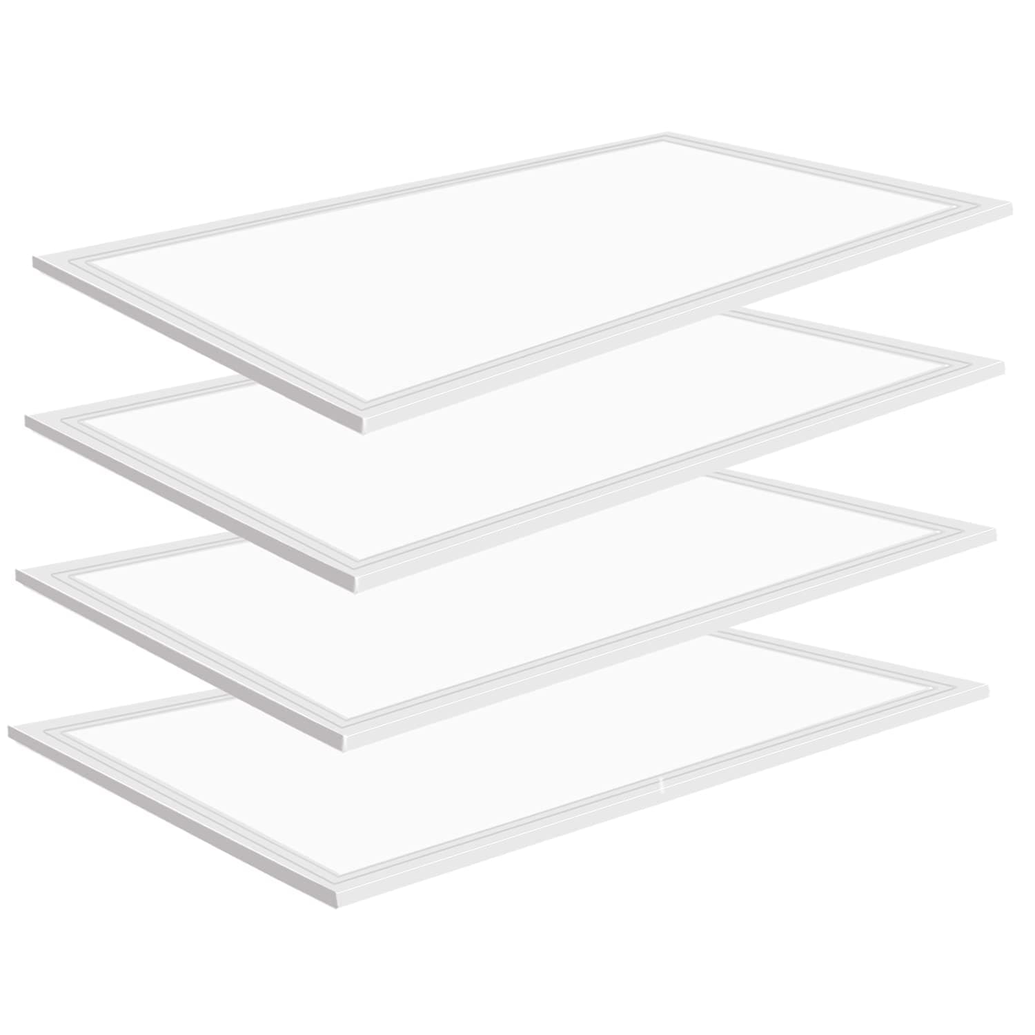 - 2x4 LED Flat Panel Light Drop Ceiling Light Fixture,7800LM Super Bright 5000K Daylight,0-10V Dimmable,ETL Listed,2x4 LED Recessed Drop Ceiling Troffer Light for Office Shop Commercial Lighting 4 Pack