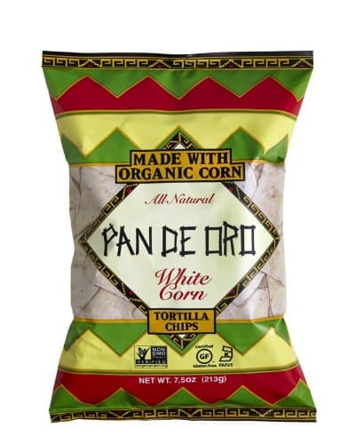 PAN DE ORO Tortilla Chips, White Corn, 7.5 Ounce (Pack of 12)