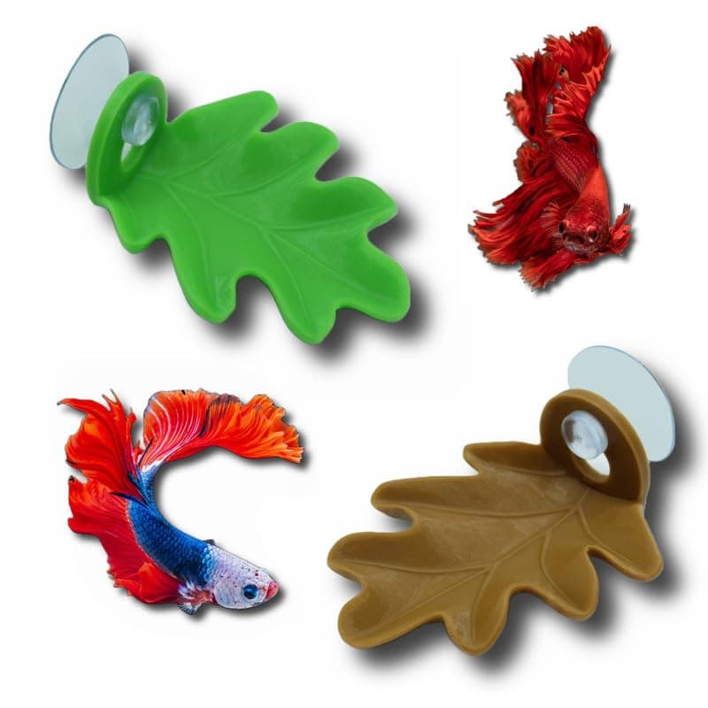 Betta Fish Aquarium Decor Leaf Resting Ledge Optimize Betta's Health by Simulating The Natural Habitat Comfortable Resting Area for Fish Aquarium (Green)