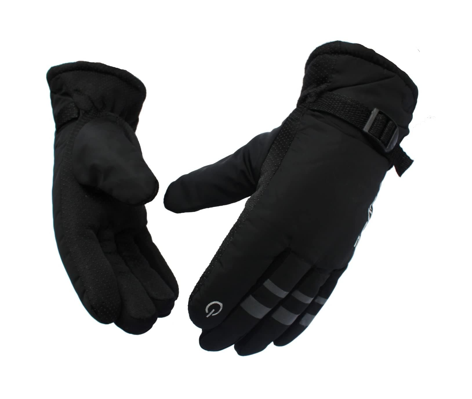 Frackson Polyester -20 Degree Warm Snow & Wind Proof Formal & Casual Winter Gloves For Men Boy Adult Protective Warm Hand Riding, Cycling, Bike Motorcycle Gloves (Grey Sport)