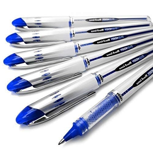 Vision Elite - UB-200 - Liquid Ink Rollerball Pen - Pack of 6 (Blue)