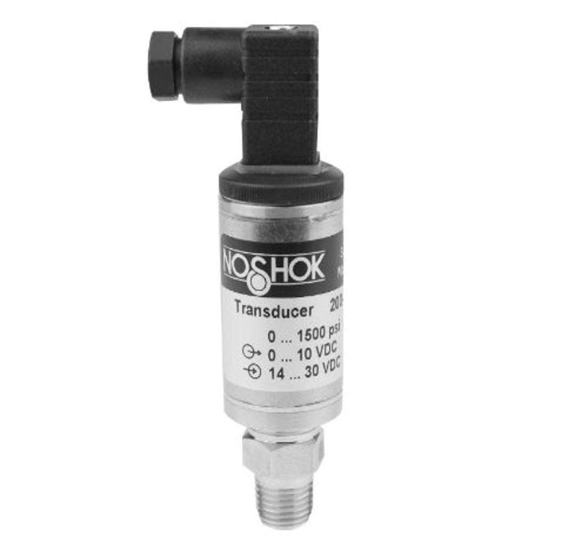 NOSHOK 100 Series High Performance Current Output Pressure Transmitter, <= (Vpower supply -10)/0.020 Amp, 10-30 VDC, 4-20 mA 2-Wire Output, 0-5000 psig Pressure Range, +/-0.5% Accuracy, 7/16"-20 UNF