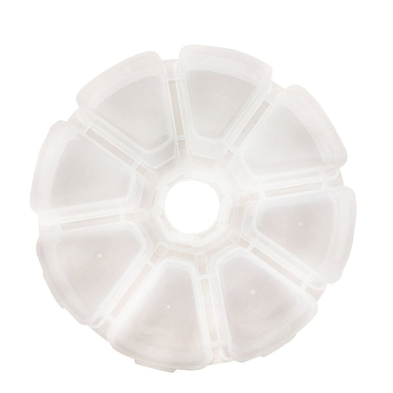 10 Compartments Round Resin Storage Box Bead Organizer Display Containers Case B0274